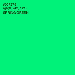 #00F279 - Spring Green Color Image